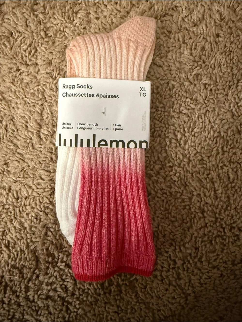 lululemon athletica Ragg Crew Socks - Pink Gradient